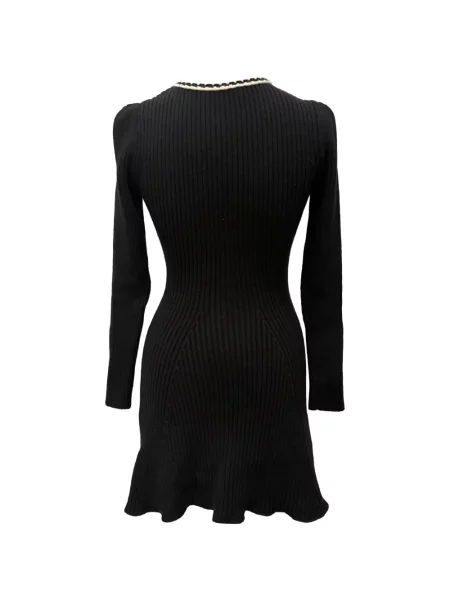 Rochie Self-portrait cu funde tricotate negru