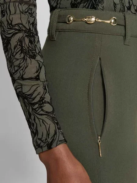 Krój slim fit Wąskie spodnie z dodatkiem model SILEA' Marc Cain
