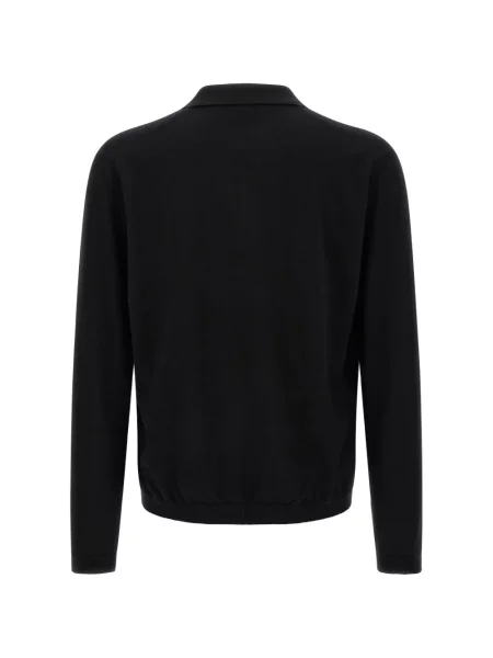 Lung tricou polo Larmeri Studio negru