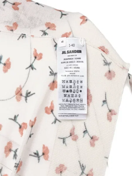 Virágos pólóing Jil Sander nyomtatás