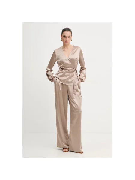 Guess spodnie KATIE beżowe