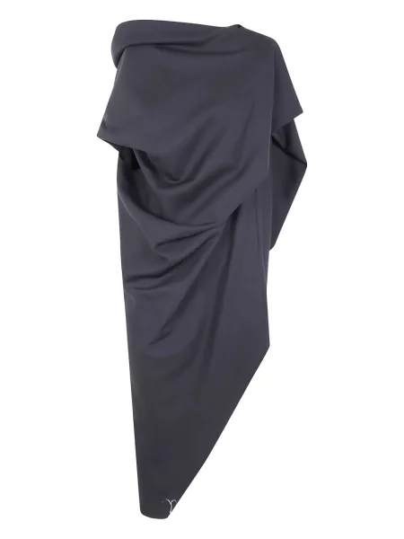 Rochie midi Issey Miyake de lână până la genunchi de costum negru