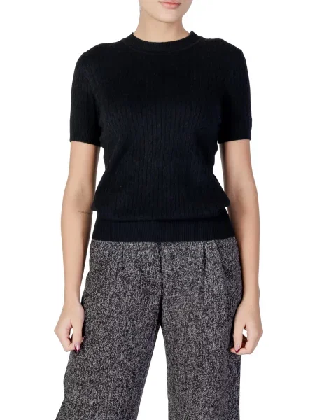 Sweter Choral z krótkim rękawem czarny