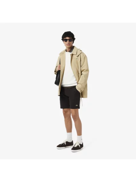 Lacoste Bluza Luźny Krój Z Grubego Polaru Kremowa biały