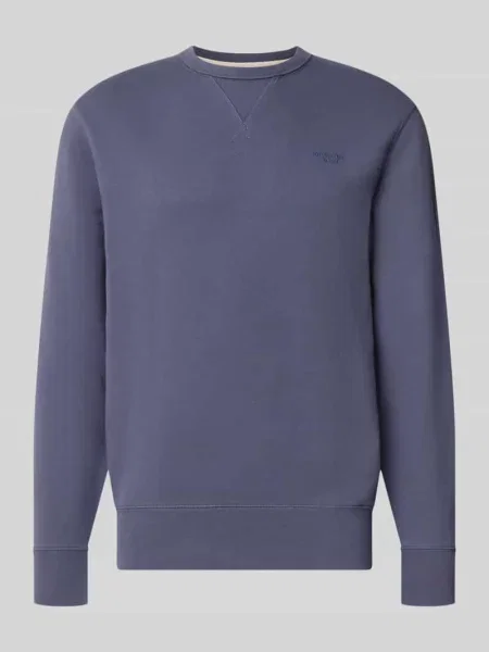 Bluza z mieszanki bawełny Superdry granatowa