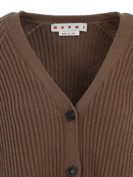 Cardigan Marni cu decolteu în V maro