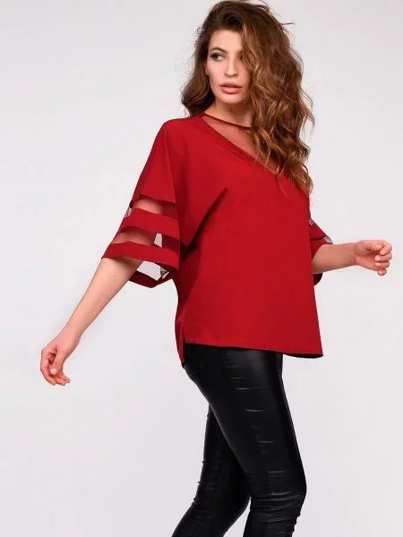 CARICA Блуза бордовий