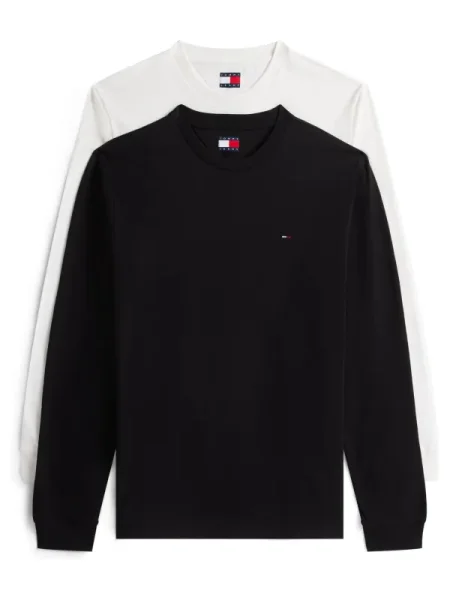 Tricou mânecă lungă Tommy Jeans negru