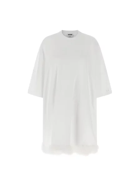 Mała mały sukienka koszulowa Moschino biała