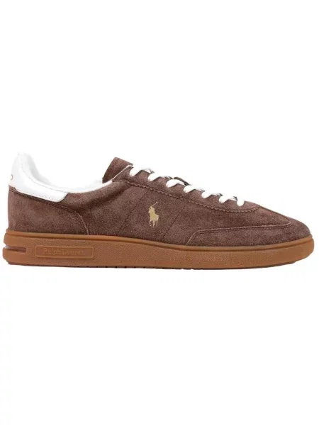Čipkované tenisky Ralph Lauren hnedá