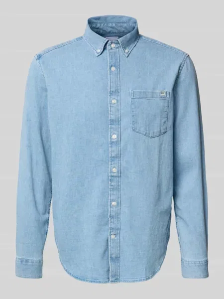 Koszula jeansowa o kroju regular fit z kołnierzykiem button-down Gap