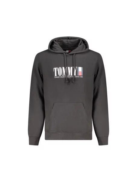 Bluza z kapturem Tommy Hilfiger z kapturem czarna