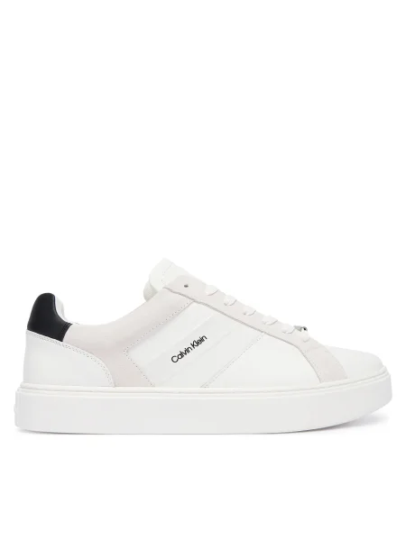 Sneakers Calvin Klein Classic Cupsole Laceup Tape Lth alb