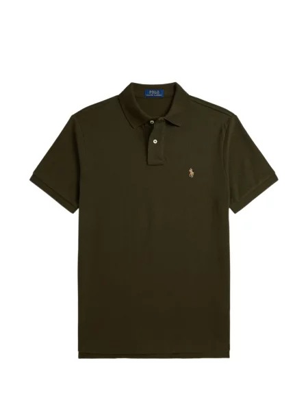 Hálós kockás pólóing Polo Ralph Lauren nyomtatás fekete