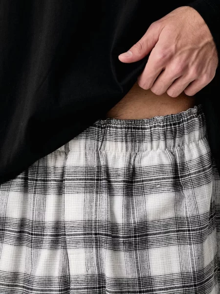 Calvin Klein Underwear Hosszú pizsama / fehér fekete