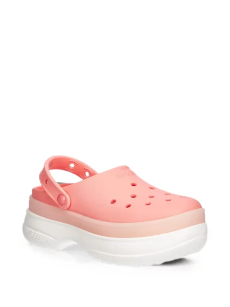 Saboți Crocs cu platformă clasici roz