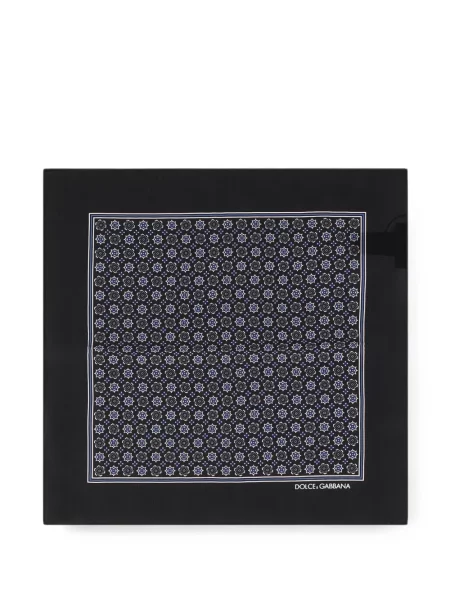 Fular Dolce & Gabbana cu imagine cu imprimeu geometric negru