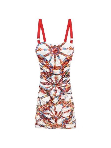 Rochie Dolce & Gabbana din satin cu imagine alb