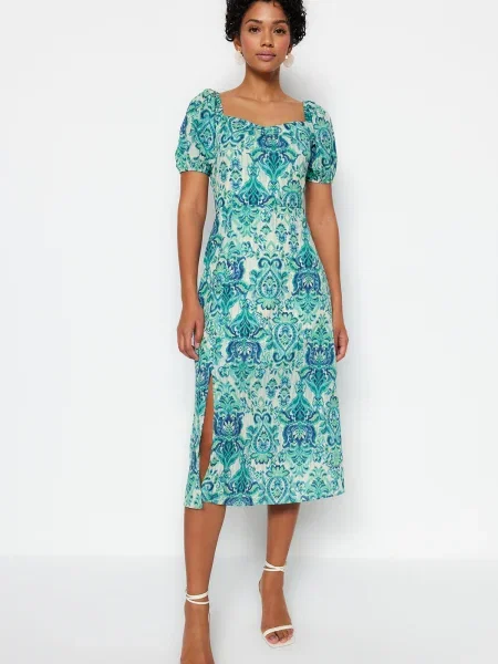 Rochie midi Trendyol țesută verde