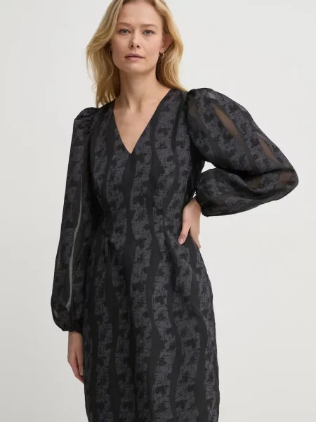 Samsoe Samsoe rochie SAANAI marin mini drept albastru