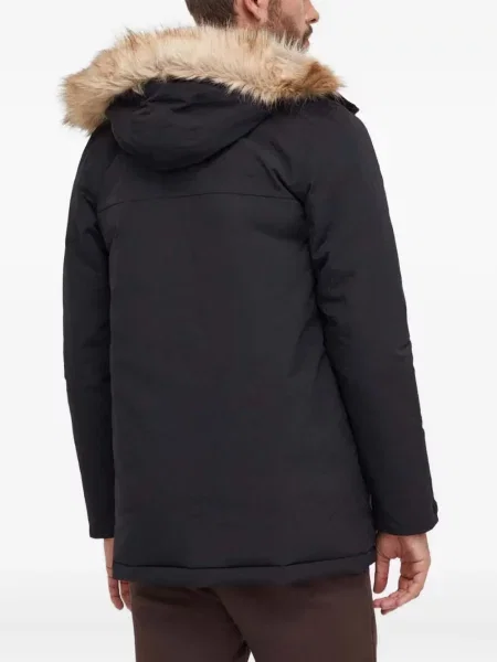 Prugasta parka Adidas s kapuljačom plava