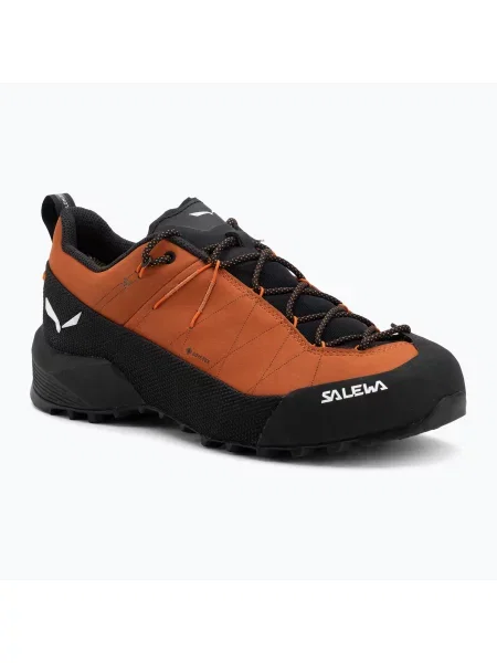 Încălțăminte de abordare pentru bărbați Salewa Wildfire Leather 2 GTX bombay brown/black negru