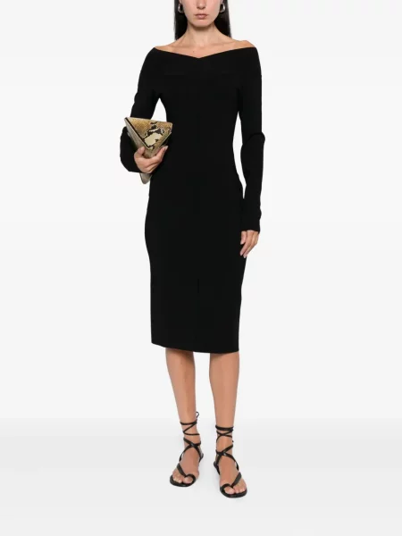 Rochie midi Stella Mccartney până la genunchi de costum negru