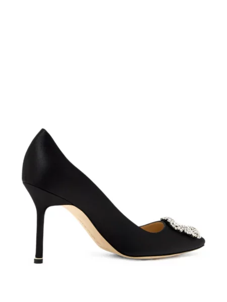 Pantofi cu toc Manolo Blahnik cu cataramă negru