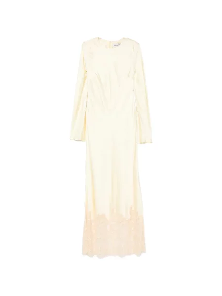 Lung rochie maxi Self-portrait din dantelă galben