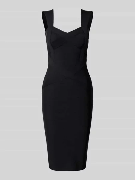 Sukienka koktajlowa z dekoltem w kształcie serca Lipsy czarna