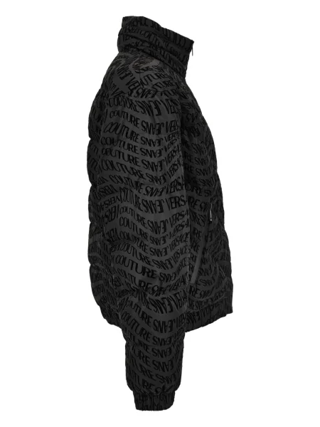 Kurtka jeansowa Versace Jeans Couture z nadrukiem czarna