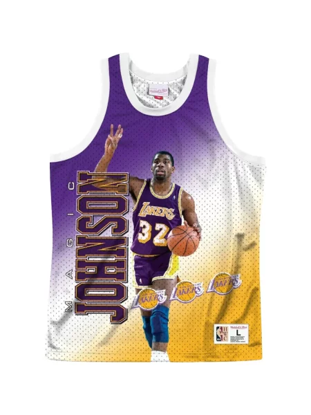 Cămașă Mitchell & Ness din jerseu alb