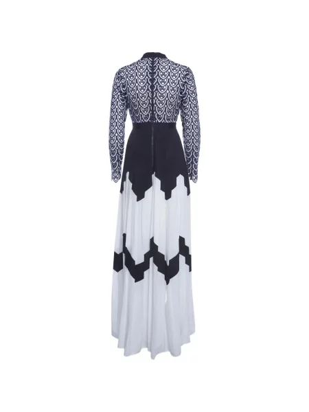 Rochie maxi Self-portrait din dantelă albastru