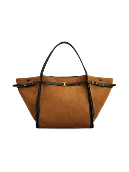 Shopperka Tod's skórzana brązowa