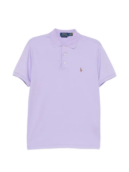 Tricou polo Polo Ralph Lauren cu broderie violet