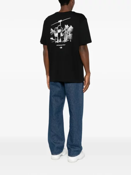 Tricou The North Face cu imagine negru