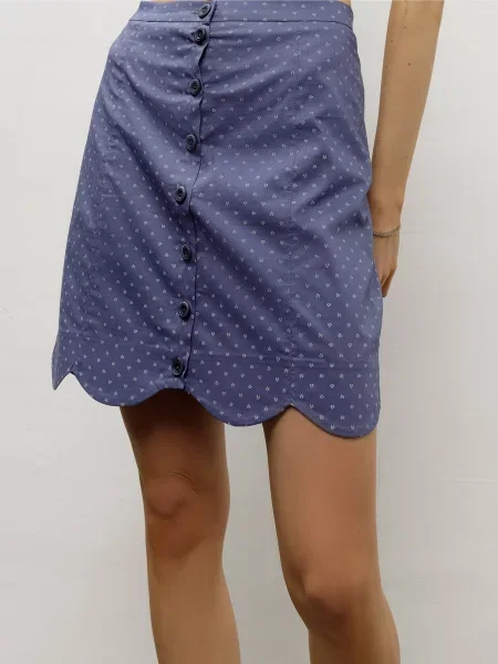 HARVEST Nebraska Спідниця міні Бавовна/еластан синій