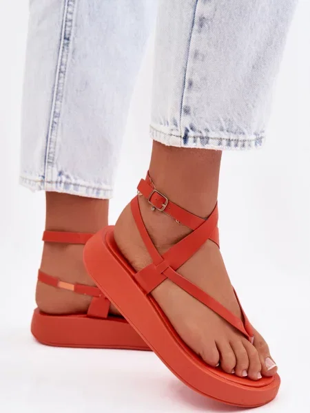 Japonke Boto s platformo oranžna