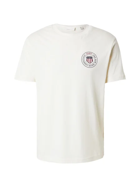 GANT Tricou deschis / albastru marin / roșu bej