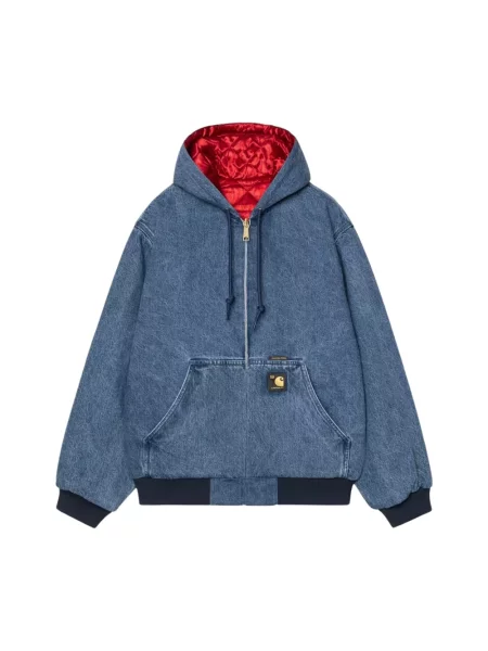 Kurtka Carhartt Wip z kamieniami płócienna czerwona