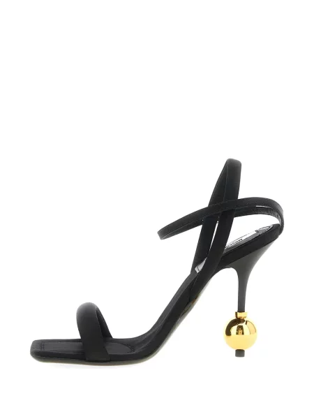 Sandale Moschino din satin negru