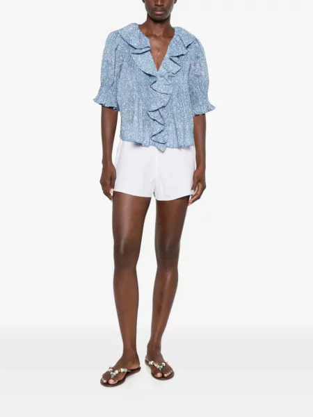 Bluză Dôen cu model floral cu imagine albastru