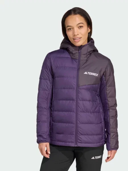 Пуховик adidas фіолетовий
