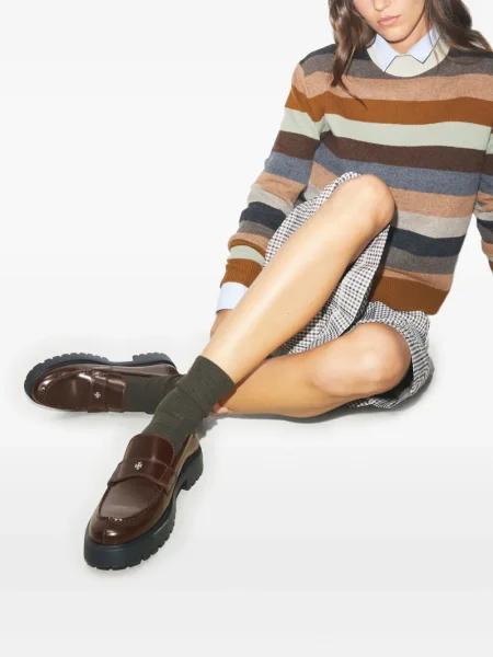 Pantofi loafer Tory Burch maro