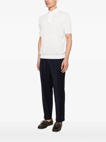 Polo Lardini scurt alb