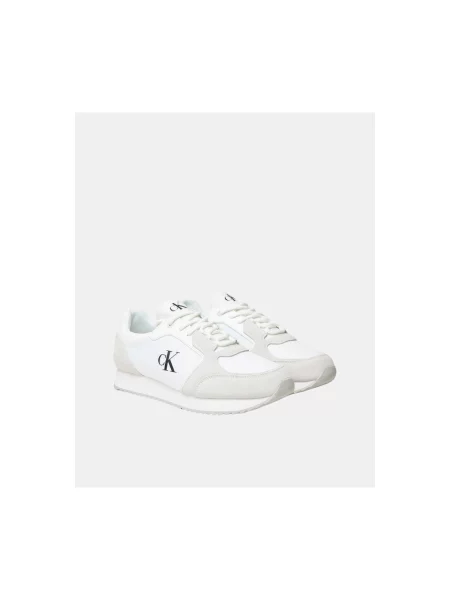 Calvin Klein Jeans Sneakersy Retro Runner Sock Lace Up Ny-Su bílá