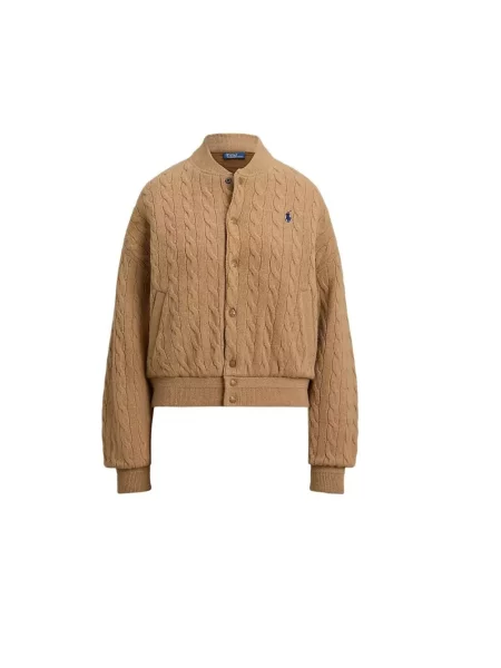 Bomberka o kroju regular fit z mieszanki wełny i kaszmiru Polo Ralph Lauren beżowy