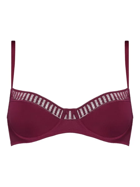 Сутиен Eres на райета с дантела виолетово