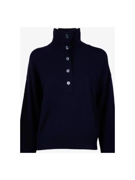 Sweter z golfem Seventy z kaszmiru niebieski
