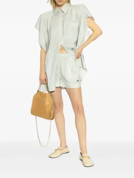 Pantaloni scurți Stella Mccartney de mătase alb
